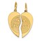 14K Yellow Gold Break Apart Best Friend Charm Jewelry 22mm x 15mm